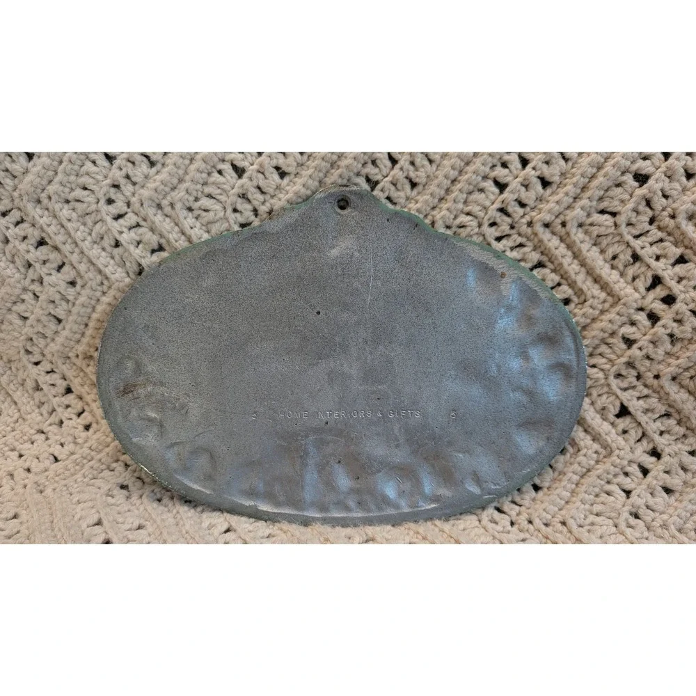 Home Interiors Vintage Metal Wall Plaque To Every Thing There Is A Season Green